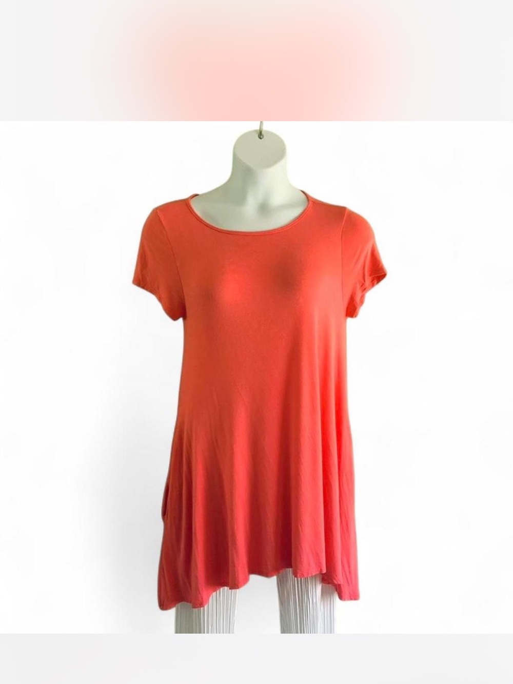 Women’s Coral Short-Sleeve Swing dress or Tunic size M by Supernova